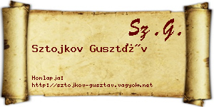 Sztojkov Gusztáv névjegykártya